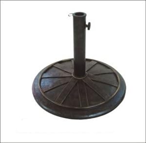 DC America UBP16161-BR Round Cast Stone Umbrella Base, Made from Rust Free Composite Materials, Bronze Powder Coated Finish at Sears.com