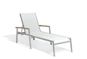 Oxford Garden TVL80CV2 Travira Chaise Lounge, Natural Sling with Vintage Tekwood Armcaps, 2-Pack at Sears.com
