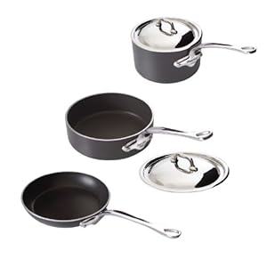 Mauviel M'stone2 82001.01 Set with Stainless Steel Lids  5-Piece