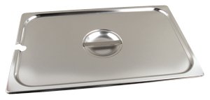 Browne Foodservice CP8002NC Stainless Steel Steam Table Pan Notched Cover  Full