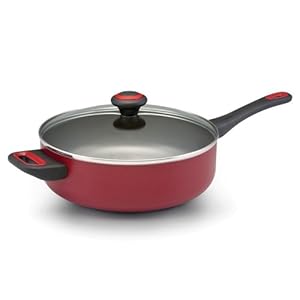 Farberware High Performance Aluminum Nonstick 4-1/4-Quart Jumbo Cooker  Red