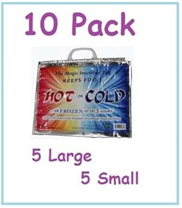 MagaMallGroup (10) Insulated Bags  Keeps Food Hot or Cold with Handle *Great Quality* (Includes: 5 Large and 5 Small Bags)