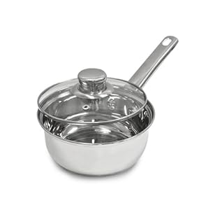 Ecolution Pure Intentions Stainless Steel 1-Quart Saucepan with Glass Lid