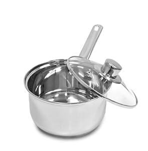 Ecolution Pure Intentions Stainless Steel 2-Quart Saucepan with Glass Lid