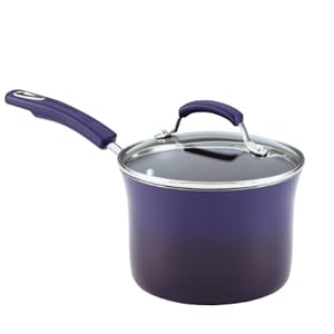 Rachael Ray Porcelain Enamel II Nonstick 3-Quart Covered Saucepan  Purple Gradient