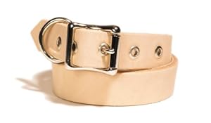 Buddy Belts Natural Collection Pet ID Collar, 1 by 22-26-Inch, Natural at Sears.com