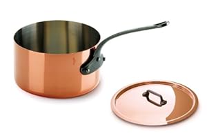 Mauviel Cookware: M'Heritage 150C Copper-Stainless Saucepan with Lid
