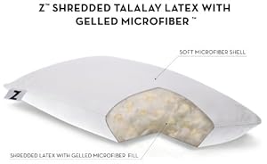 Z by Malouf Shredded 100% Natural Talalay Latex with Gelled Microfiber Pillow at Sears.com