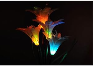 FlashingBoards LED Solar Lily Flower Garden/Yard Lamp Decor Stake Multi-Color Changing LED Light at Sears.com