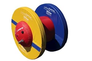Tumbl Trak Orbiter Red Vinyl Air Barrel and Foam Orbiter Ring Halves with Royal Blue and Yellow Vinyl Cover with Velcro, 42-Inch at Sears.com