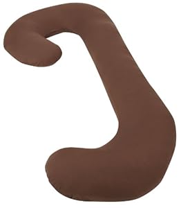 Leachco Snoogle Chic Jersey - Snoogle Total Body Pregnancy Pillow with 100% Jersey Cotton Knit Easy on-off Zippered Cover - Chocolate at Sears.com