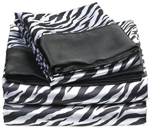 Divatex Home Fashions Royal Opulence Satin Sheet Set Zebra at Sears.com