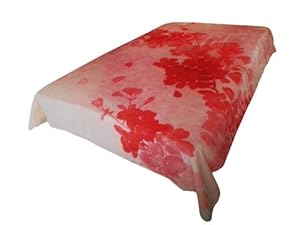 Koyou Ruby Red and Sweet Pink Flowers Japanese Fiber Queen Blanket Throw at Sears.com