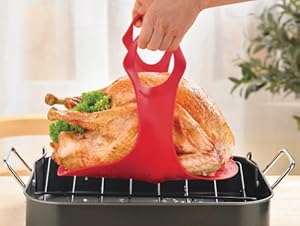 How Helpful Silicone Roast And Turkey Lifter By Collections Etc