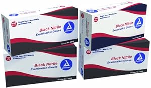 Dynarex Nitrile Exam Gloves, Black, Medium, 100 Count (Pack of 10) at Sears.com