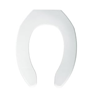 Bemis 1055000 Plastic Elongated Toilet Seat Open Front Less Cover, White at Sears.com