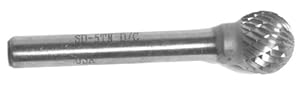 Champion Cutting Tool USD14 Uncoated Double Cut Bur, Ball Shape Solid Carbide, 3/16-Inch Cutter Diameter 1/8-Inch Length of Cut at Sears.com