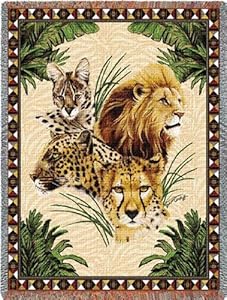 Pure Country Weavers Big Cats Lion Leopard Cheetah Cotton Tapestry Throw Blanket at Sears.com
