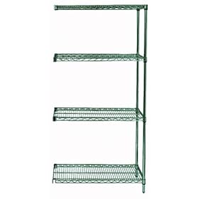 Quantum Storage Systems AD86-2472P Add-On Kit for 86" High 4-Tier Wire Shelving Unit, Proform Finish, 24" Width x 72" Length x 8 at Sears.com
