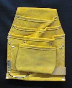 Trademark Tools 70-1111 10 Pocket Leather Nail Bag