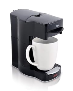 CafT Valet black single serve coffee brewer, works exclusively with CafT Valet coffee packs at Sears.com