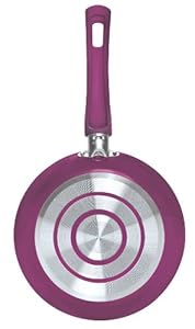 Cinsa 311381 Fashion Cook 8-Inch Non-Stick 1.7mm Gauge Aluminum Fry Pan  Small  Berry color
