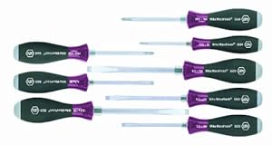 Wiha 53398 Screwdriver Set, Slotted And Phillips, Heavy Duty MicroFinish Handle, 8 Piece at Sears.com