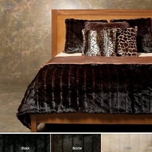 Best Home Fashion 3 Pcs Faux Fur Duvet Cover Set - Brown Mink at Sears.com