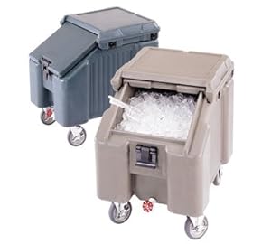 Cambro ICS100L4S-180 Polyethylene Sliding Lid Standard Ice Caddies  Light Gray