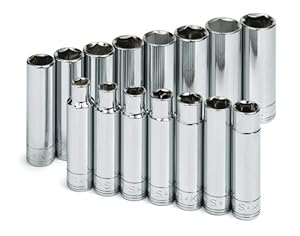 SK HAND TOOLS SK 1945 15 Piece 1/2-Inch Drive 6 Point 10-Millimeter to 24-Millimeter Deep Metric Socket Set at Sears.com