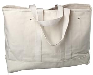 Bon 11-394 22-Inch by 6-Inch by 14-Inch Light Weight Canvas Tote Bag