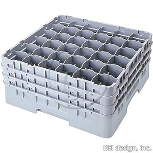 Cambro 36S1058-151 11-Inch Camrack Plastic Stemware and Tumbler Glass Rack with 36 Compartments, Full, Soft Gray at Sears.com