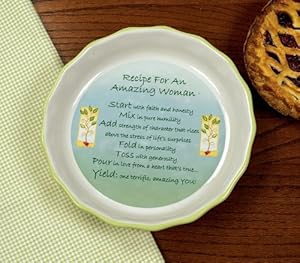 Abbey Press Recipe For An Amazing Woman Ceramic Pie Plate By Abbey Press at Sears.com
