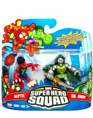 Super Hero Squad Marvel Superhero Squad Series 17 Mini 3 Inch Figure 2Pack Reptile & Dr. Doom at Sears.com