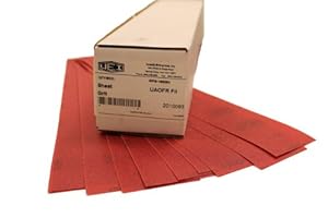Uneeda M-156598 UAOFR Red 2-3/4" x 17-1/2" 80 Grit Aluminum Oxide Film Plain File Board Sheet, (Pack of 100) at Sears.com