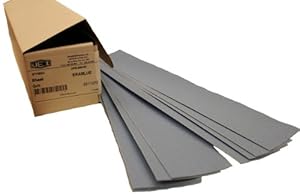 Uneeda M-143859 EKABLUE Blue 2-3/4" x 17-1/2" 80 Grit Plain Aluminum Oxide Paper File Board Sheet, (Pack of 100) at Sears.com