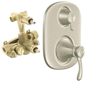 Moen T4113BN-3330 Vestige Moentrol Valve Trim Kit with Lever Handle and Valve, Brushed Nickel at Sears.com