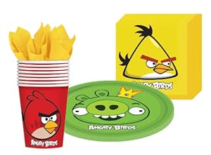 Pinatas Angry Birds party supplies kit for 8 guests includes plates, cups and napkins at Sears.com