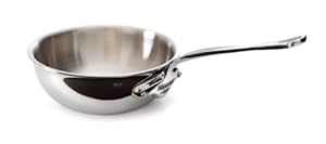 Mauviel Cookware: M'Cook Stainless Curved Splayed Saute Pan