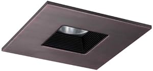 Cooper Lighting Halo Recessed TLS408TBZBB 4-Inch LED Trim Square with Solite Regressed Lens and Black Baffle, Tuscan Bronze Ring at Sears.com