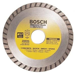 Bosch DB4542 Premium Plus 4-1/2-Inch Dry Cutting Turbo Continuous Rim Diamond Saw Blade with 7/8-Inch Arbor for Masonry at Sears.com