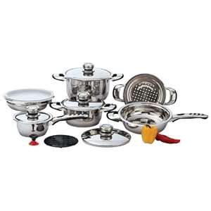 Chef's Secret Chef's Secret 12pc 9-Ply Heavy-Gauge Stainless Steel Cookware Set By LSBG