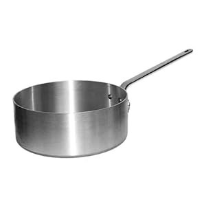 Vollrath 4023 8-Guage Aluminum Wear-Ever Shallow-Style Sauce Pan with Traditional Handle 11-1/2-Quart