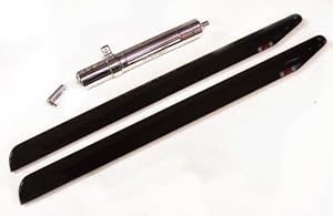 Common Sense RC Bundle: (1) Set of MS Composit CF 710mm Main Rotor Blades (12/4+5) + (1) GP-Exhaust NitroPower 91 Tuned Muffler for YS 91 (T at Sears.com