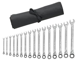 GearWrench 85099R 16 Piece XL Ratcheting Combination Wrench Set, Metric - Wrench Roll at Sears.com
