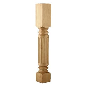 Brown Wood Inc. 01230240SM2 Roman Classic Fluted Island Column, Soft Maple at Sears.com
