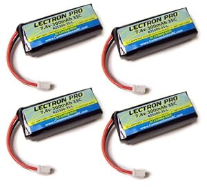 Common Sense RC 4-Pack of 7.4 volt - 300mAh 35C Lipos for Blade 130 X at Sears.com