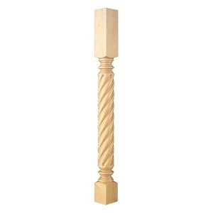 Brown Wood Inc. 01080330SM2 Roman Classic Roped Bar Column, Soft Maple at Sears.com