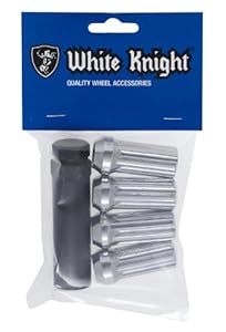 White Knight Wheel Accessories White Knight 3809L-4 Chrome Finish 14mm x 1.50 Thread Size Long Spline Drive Lug Nut with Key, (Pack of 4) at Sears.com