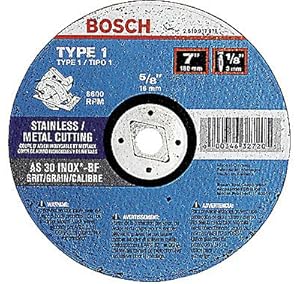 Bosch CC1MC700 7-Inch by 1/8-Inch A/CS30R-BF Grit Multi-Material Cutting Abrasive Wheel with 5/8-Inch and Diamond Knockout Arbor at Sears.com